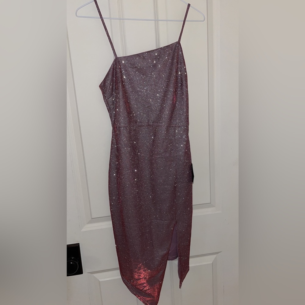 Asymmetrical Sparkle Dress